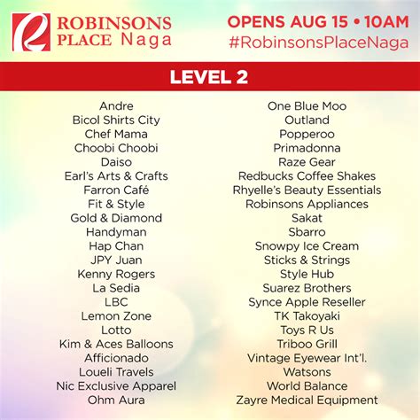 robinsons naga schedule